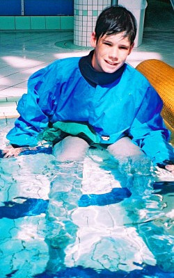 canoeing anorak in pool